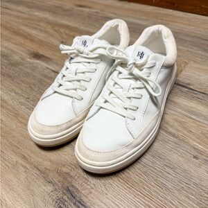 Ralph Lauren Women’s White Hailey Leather Sneakers Size 8